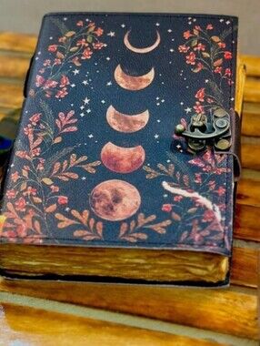 Lunar clipse Weathered Antique Look Sketchbook Diary Illuminated Page Book New